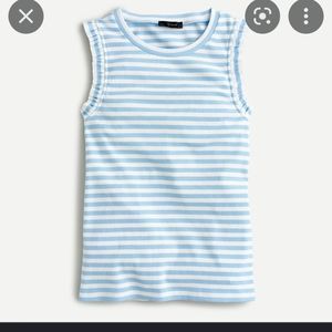 Jcrew ruffle stripe tank